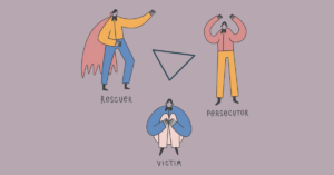 The Drama Triangle psychological relationship concept