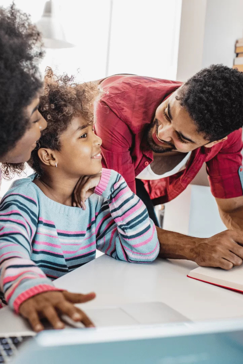 child busy with psychoeducational Assessments